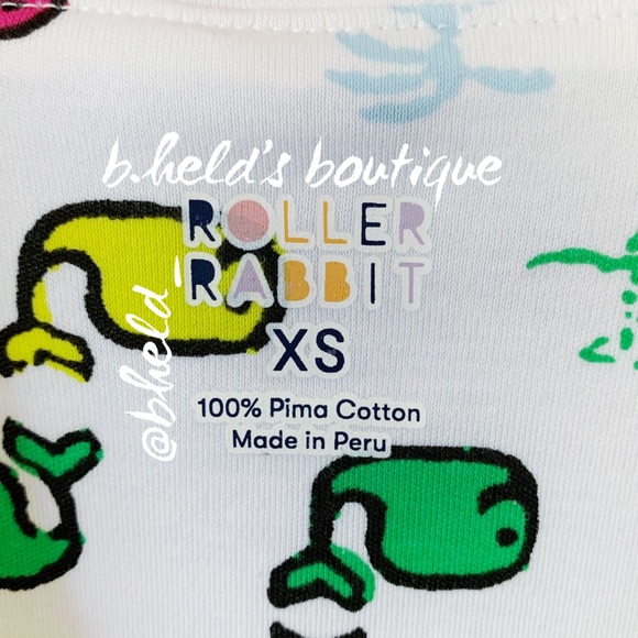 Roller Rabbit Moby Paradise Polo Pajamas in Multi Size X-Small XS Brand New NWT - Picture 6 of 16